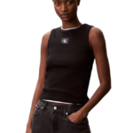 Calvin Klein γυναικείο ριμπ αμάνικο τοπ LV047C201G