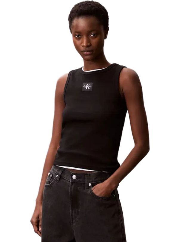 Calvin Klein γυναικείο ριμπ αμάνικο τοπ LV047C201G Calvin Klein γυναικείο ριμπ αμάνικο τοπ LV047C201G