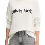 Calvin Klein γυναικεία πλεκτή μπλούζα με λογότυπο LV047C311G