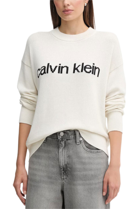 Calvin Klein γυναικεία πλεκτή μπλούζα με λογότυπο LV047C311G