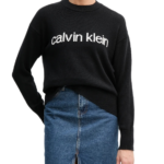 Calvin Klein γυναικεία πλεκτή μπλούζα με λογότυπο LV047C311G