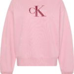 Calvin Klein γυναικεία cropped μπλούζα φούτερ με μονόγραμμα LV047B234G