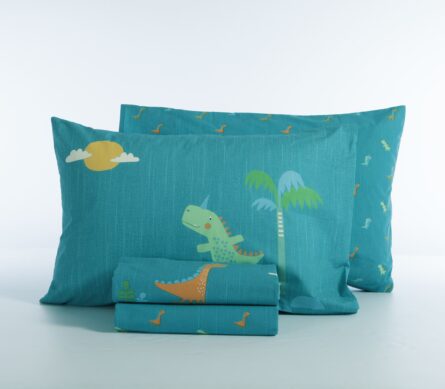 Nef-Nef Dinos On Wheels σετ παιδικά σεντόνια μονά 170x260cm 038444