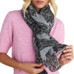 Attrattivo γυναικείο φουλάρι animal print 9J23139