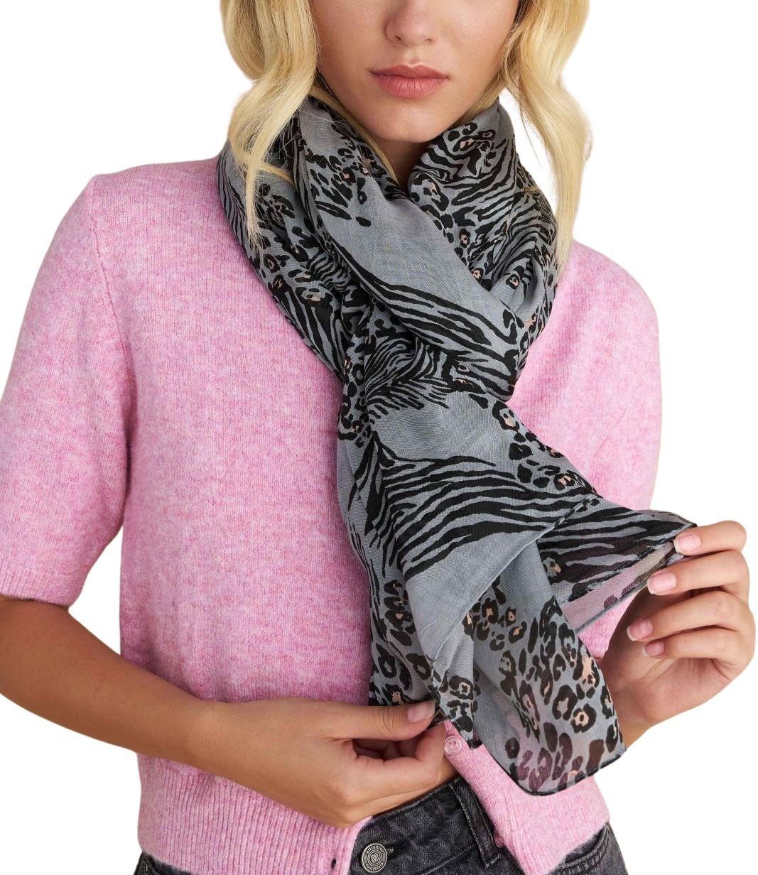 Attrattivo γυναικείο φουλάρι animal print 9J23139