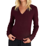 Attrattivo γυναικεία πλεκτή μπλούζα με γιακά 9P20349E