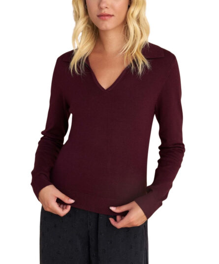 Attrattivo γυναικεία πλεκτή μπλούζα με γιακά 9P20349E