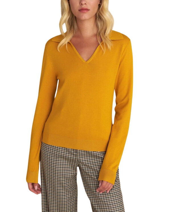 Attrattivo γυναικεία πλεκτή μπλούζα με γιακά 9P20349E