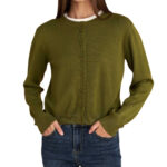 Attrattivo γυναικεία πλεκτή ζακέτα μονόχρωμη 9P22813A