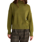 Attrattivo γυναικεία πλεκτή μονόχρωμη μπλούζα 9P22855