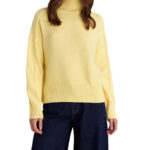 Attrattivo γυναικεία πλεκτή μονόχρωμη μπλούζα 9P22855