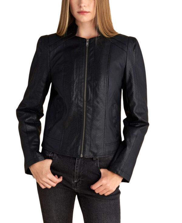 Attrattivo γυναικείο μπουφάν δερματίνη με λεπτομέρειες 9921736 Attrattivo γυναικείο μπουφάν δερματίνη με λεπτομέρειες 9921736