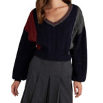 Attrattivo γυναικεία πλεκτή μπλούζα 9P22951