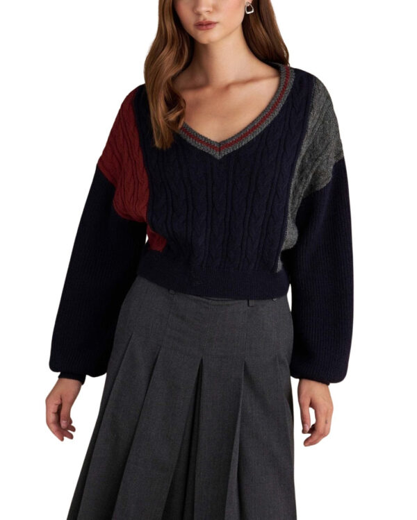 Attrattivo γυναικεία πλεκτή μπλούζα 9P22951