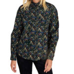 Attrattivo γυναικείο φλοράλ κοτλέ πουκάμισο 9922228