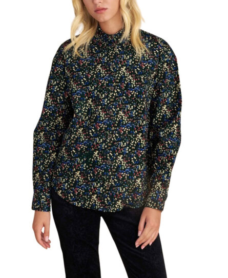 Attrattivo γυναικείο φλοράλ κοτλέ πουκάμισο 9922228