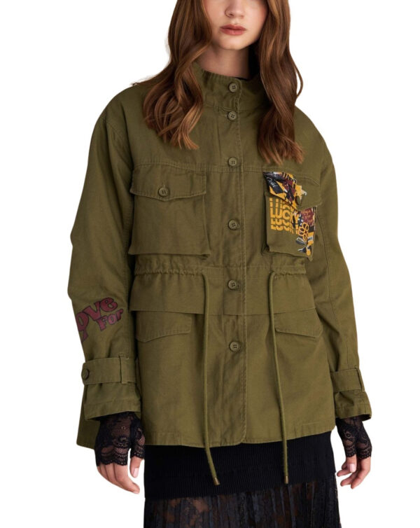 Attrattivo γυναικείο μπουφάν παρκά με σχέδια 9921818