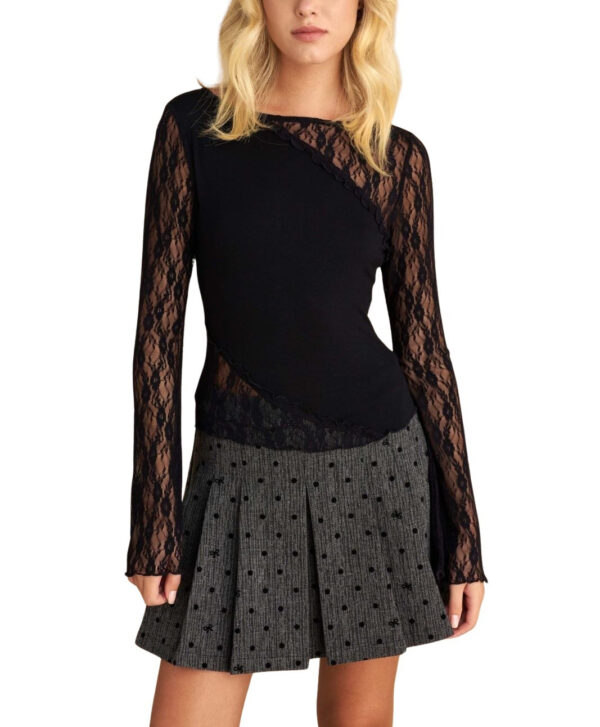 Attrattivo γυναικείο τοπ με λεπτομέρειες δαντέλας 9922029