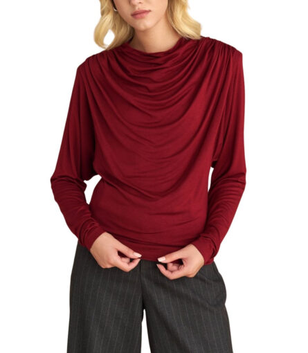 Attrattivo γυναικείο τοπ με βάτες και σούρες 9922030