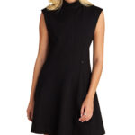 Attrattivo γυναικείο αμάνικο μίνι φόρεμα Άλφα γραμμή 9921719