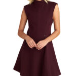 Attrattivo γυναικείο αμάνικο μίνι φόρεμα Άλφα γραμμή 9921719