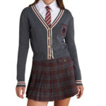 Attrattivo γυναικεία κοντή πλεκτή ζακέτα 9P22949