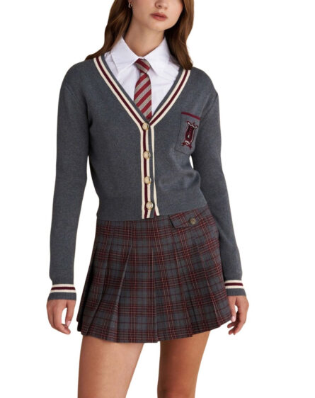 Attrattivo γυναικεία κοντή πλεκτή ζακέτα 9P22949