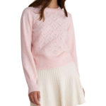 Attrattivo γυναικεία πλεκτή μπλούζα με πέρλες 9P22956