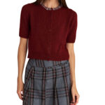 Attrattivo γυναικεία πλεκτή ζακέτα με διακοσμητικά 9P23085