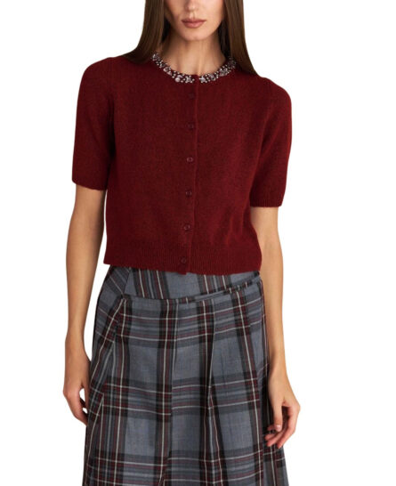 Attrattivo γυναικεία πλεκτή ζακέτα με διακοσμητικά 9P23085