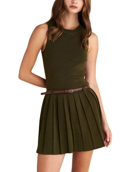 Attrattivo γυναικείο αμάνικο μίνι πλεκτό φόρεμα 9P22953