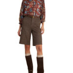 Attrattivo γυναικεία ψηλόμεση τουίντ βερμούδα 9921569