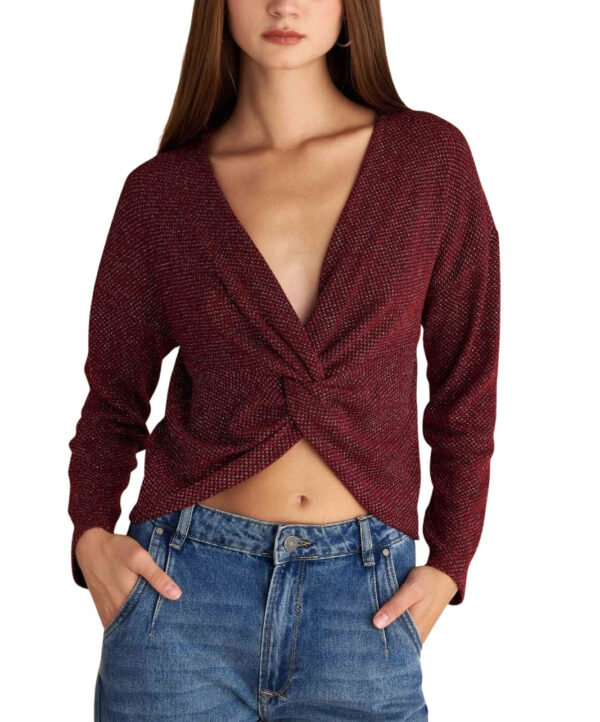 Attrattivo γυναικείο λούρεξ τοπ με κόμπο 92308293 Attrattivo γυναικείο λούρεξ τοπ με κόμπο 92308293