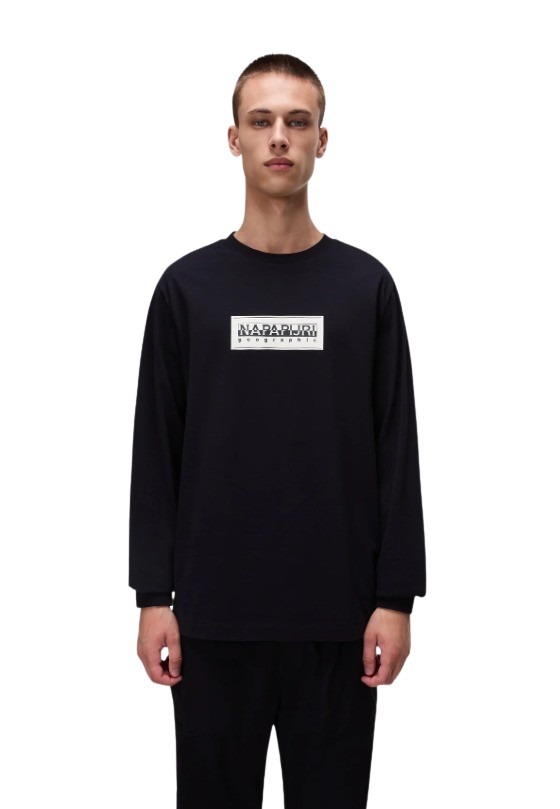 Napapijri Box Logo ανδρική μπλούζα μακρυμάνικη NP0A4I3M0411