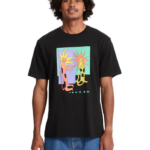 Volcom ανδρικό μονόχρωμο t-shirt με τύπωμα Longo Cats A3532553