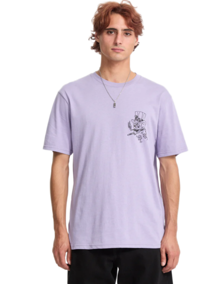 Volcom ανδρικό μονόχρωμο t-shirt με τύπωμα Harry A3532556
