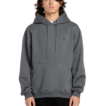 Volcom ανδρικό μονόχρωμο φούτερ με κουκούλα Single Stone A4132512