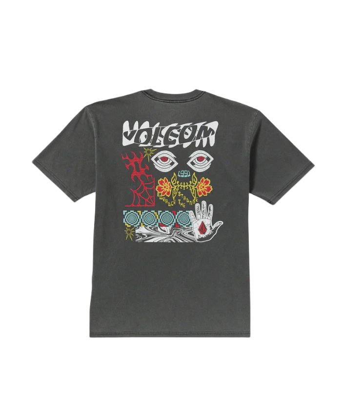 Volcom ανδρικό μονόχρωμο t-shirt με τύπωμα Harry A5232501