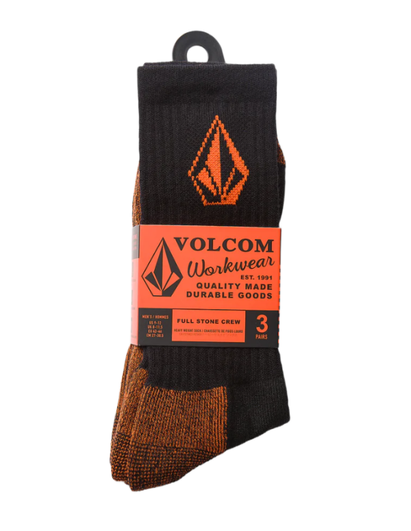 Volcom ανδρικές ψηλές κάλτσες σετ 3τμχ Workwear Sock D6312501 Volcom ανδρικές ψηλές κάλτσες σετ 3τμχ Workwear Sock D6312501