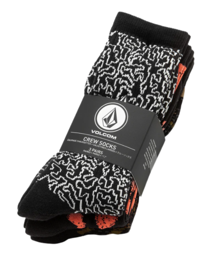 Volcom ανδρικές ψηλές κάλτσες σετ 3τμχ Stoney Sock D6332501