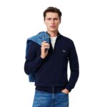 Lacoste ανδρική μονόχρωμη πλεκτή ζακέτα 3AH1957
