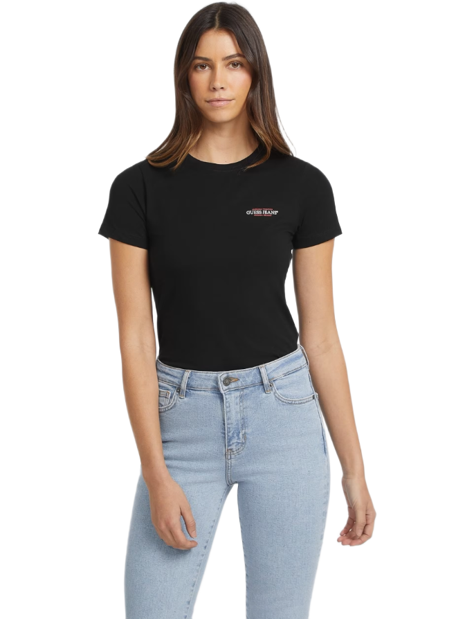 Guess γυναικείο μονόχρωμο t-shirt slim W4YI02J1314