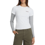 Guess γυναικείο μονόχρωμο t-shirt slim W4YI02J1314