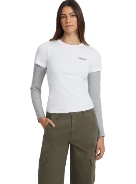 Guess γυναικείο μονόχρωμο t-shirt slim W4YI02J1314