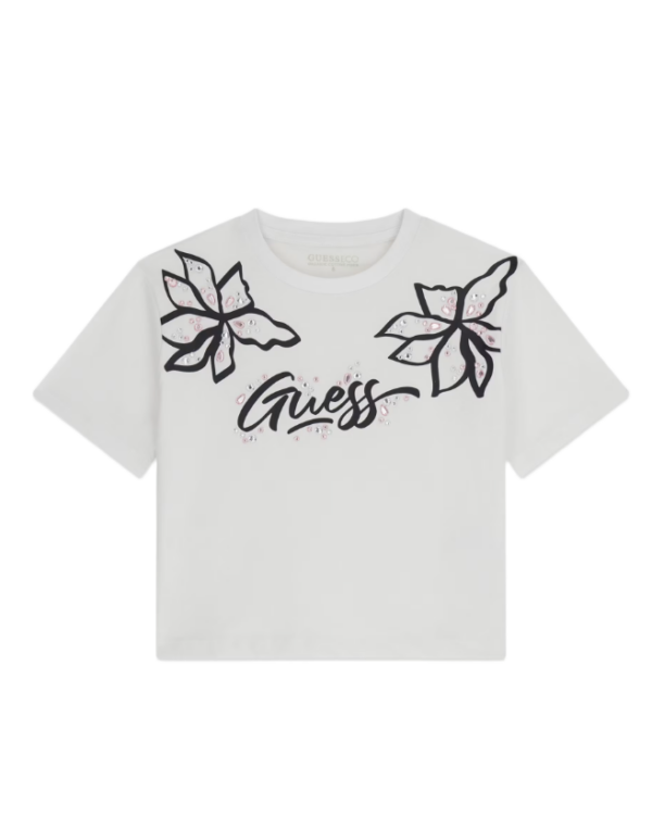Guess παιδικό t-shirt με στρας για κορίτσι J5YI33K8HM4 Guess παιδικό t-shirt με στρας για κορίτσι J5YI33K8HM4