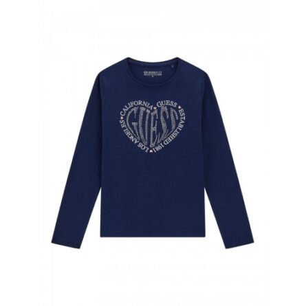 Guess παιδικό t-shirt με σχέδιο και στρας για κορίτσι J5YI38K6YW4