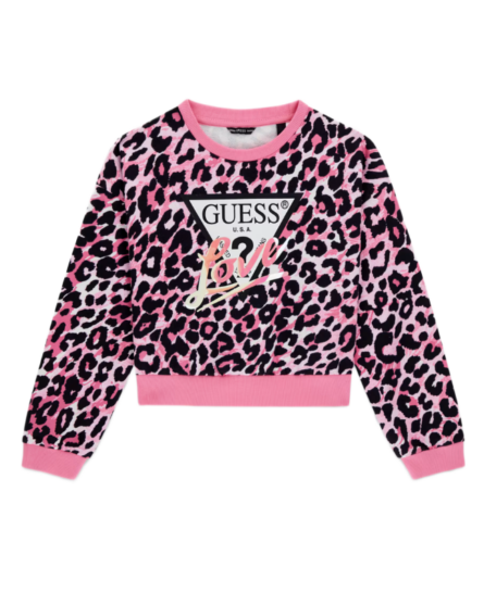 Guess παιδικό κροπ φούτερ με στάμπα για κορίτσι J5YQ03KA6R4