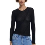 Desigual γυναικεία μπλούζα μακρυμάνικη με λοξές ραφές 25WWTK41