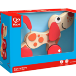 Hape Push & Pull Ξύλινο Συρόμενο Σκυλάκι Walk-A-Long Puppy 401916000347