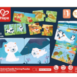 Hape Happy Puzzles Ξύλινο Παζλ Ζωάκια Mum & Baby 401916001664